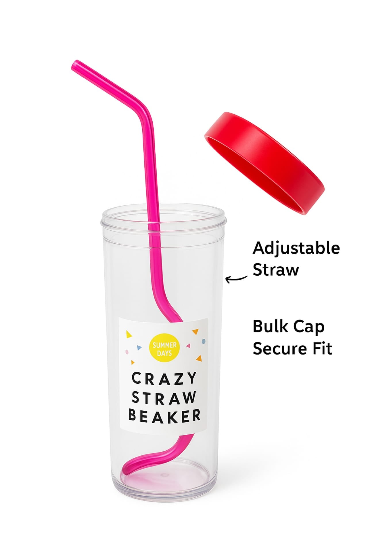 Crazy Straw Beaker – Sip with a Twist!