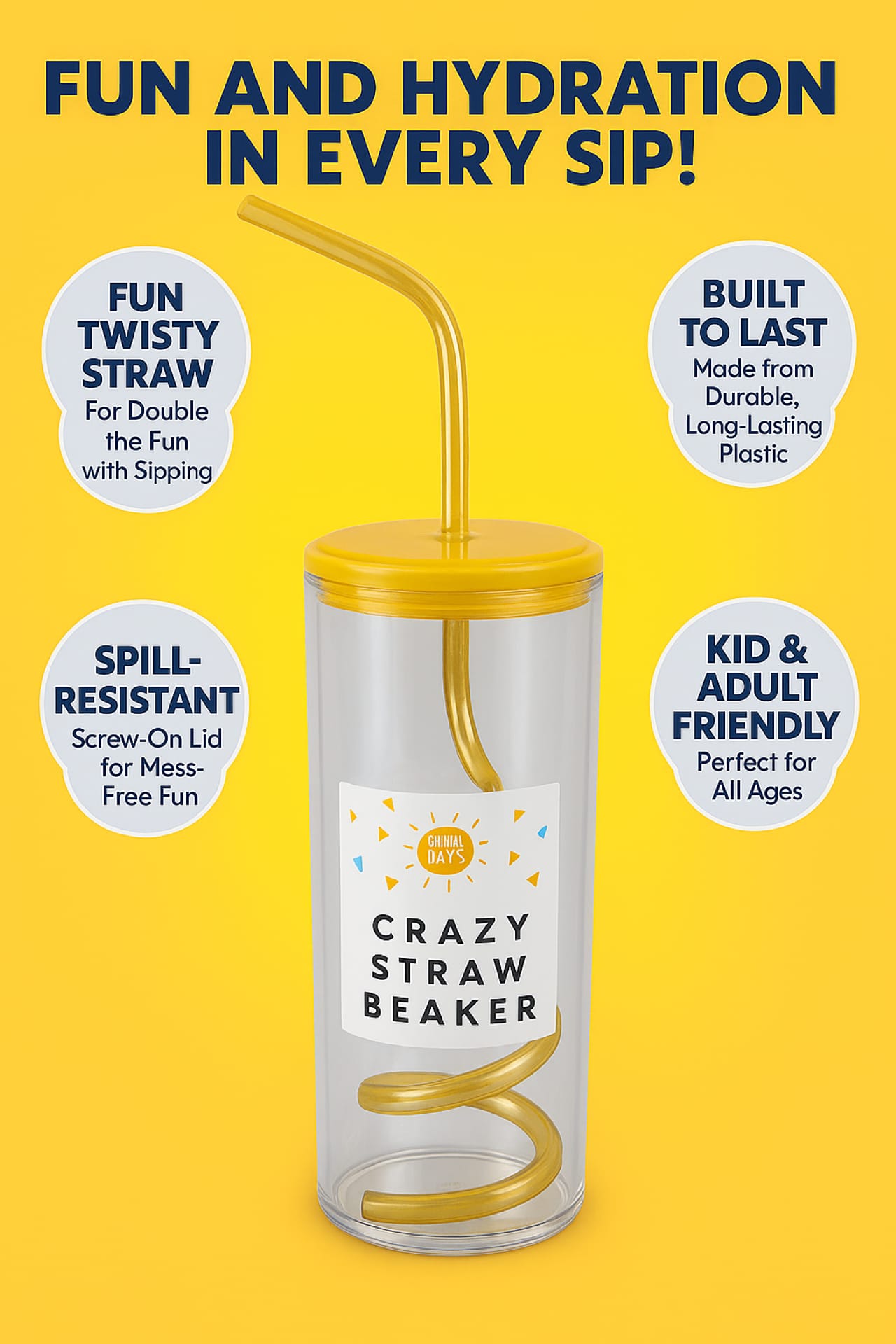 Crazy Straw Beaker – Sip with a Twist!