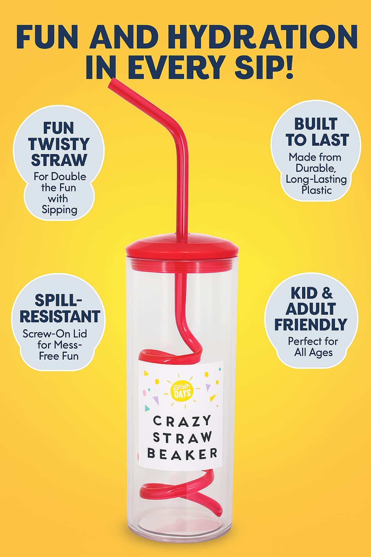 Crazy Straw Beaker – Sip with a Twist!