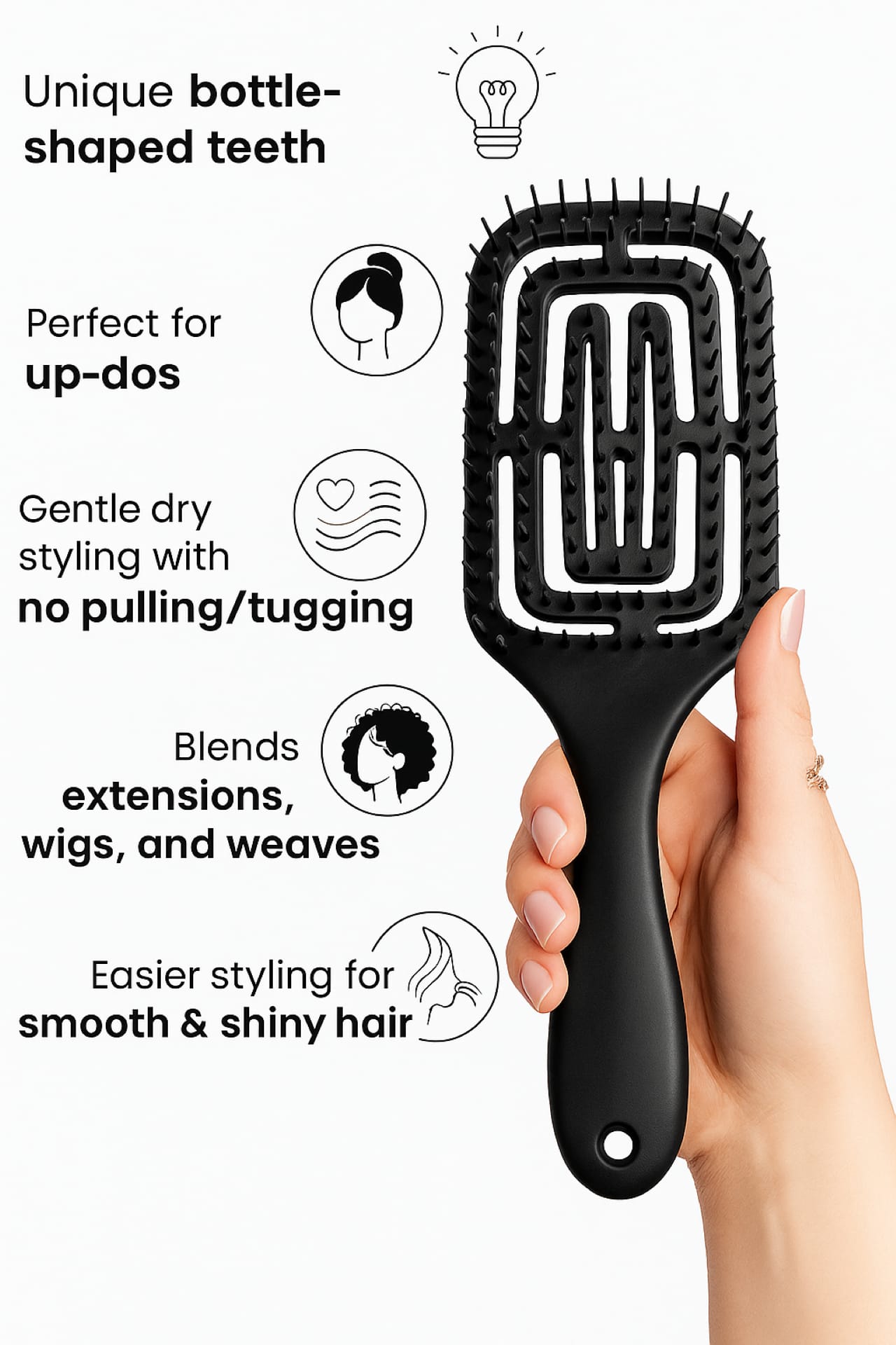 Smooth & Style: Vented Paddle Hair Brush